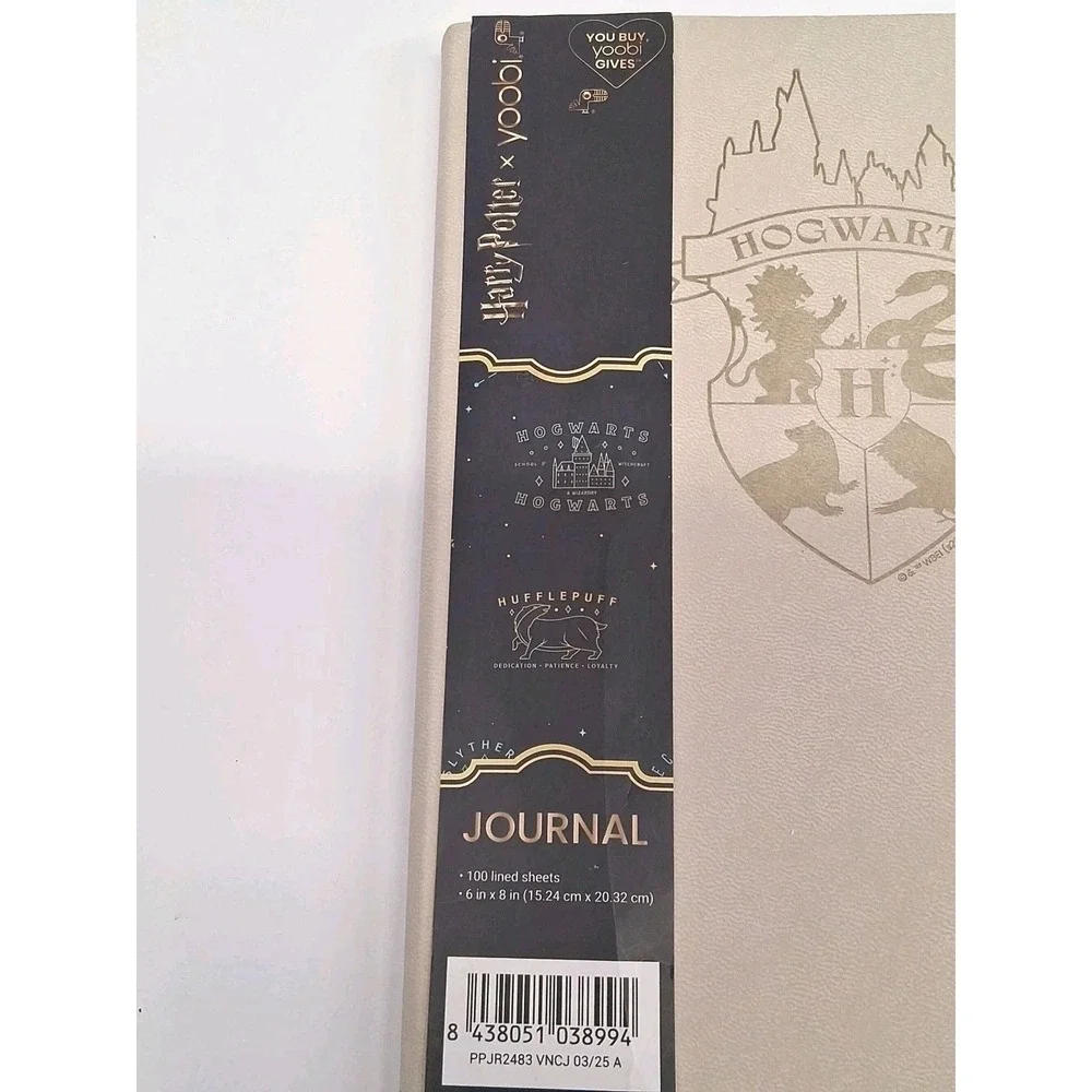 Harry Potter Yoobi Hogwarts Soft Cover Gray Journal w/ Pen - Back to School
